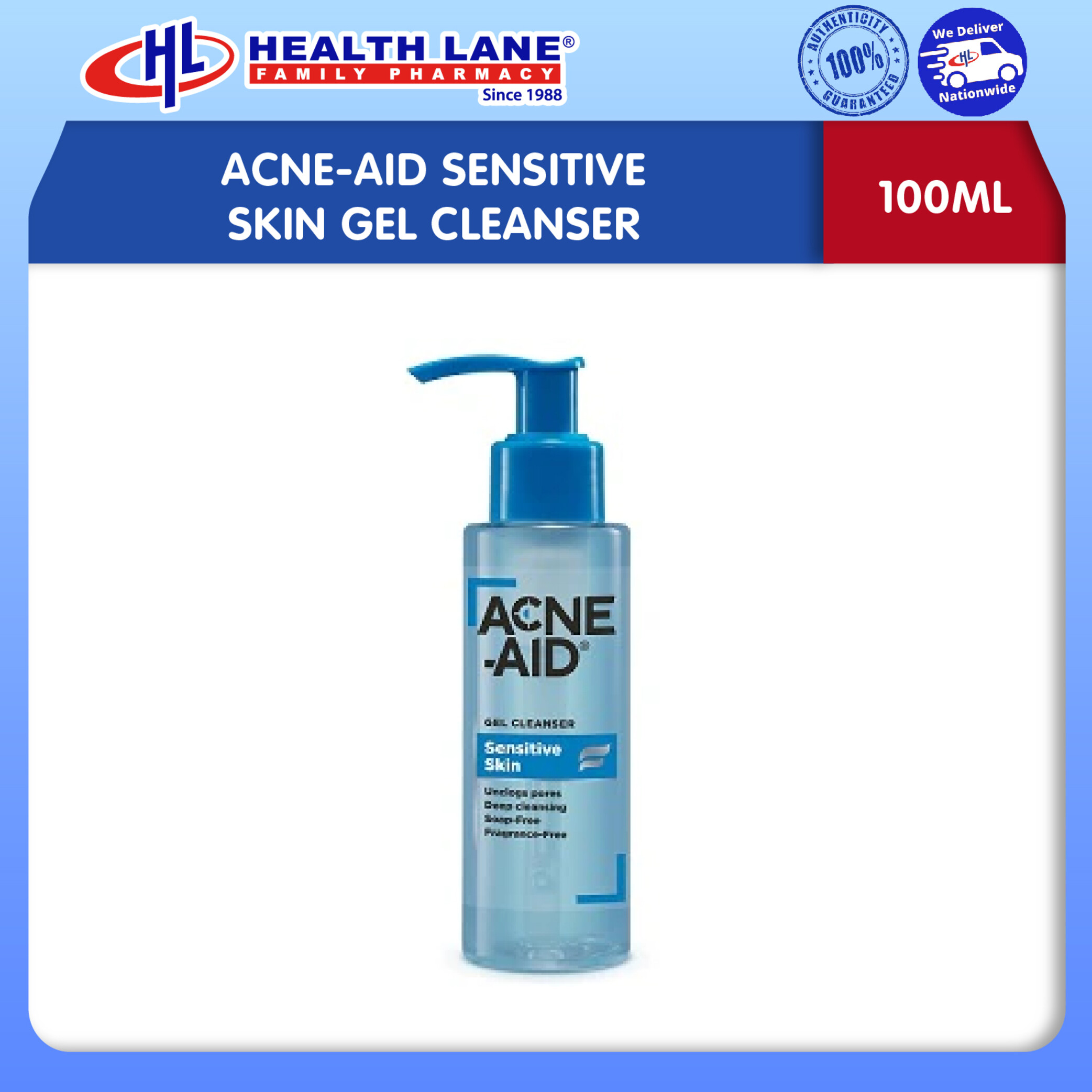 ACNE-AID SENSITIVE SKIN GEL CLEANSER (100ML)